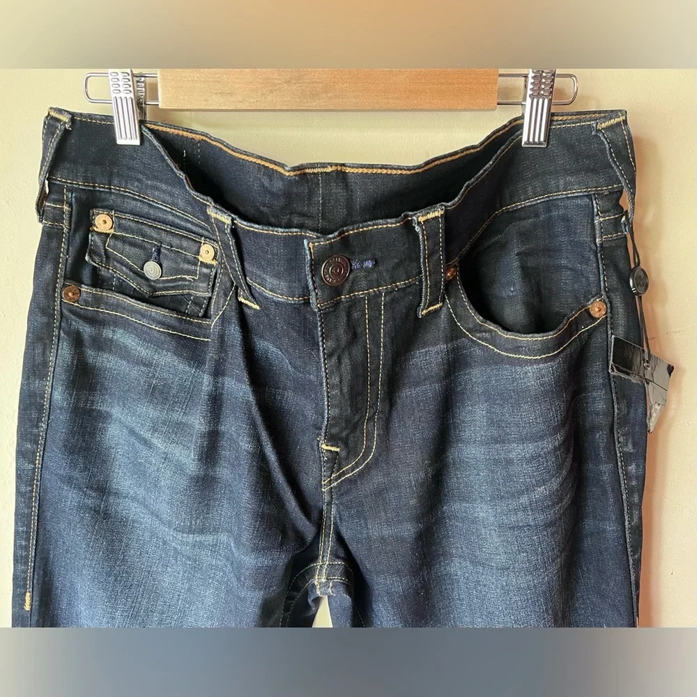 MENS TRUE RELIGION‎ RICKY RELAXED STRAIGHT JEANS SIZE 34